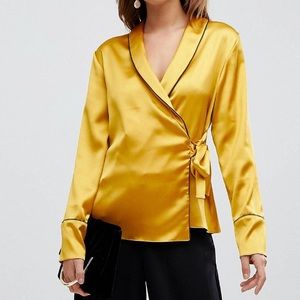 Asos satin long sleeve